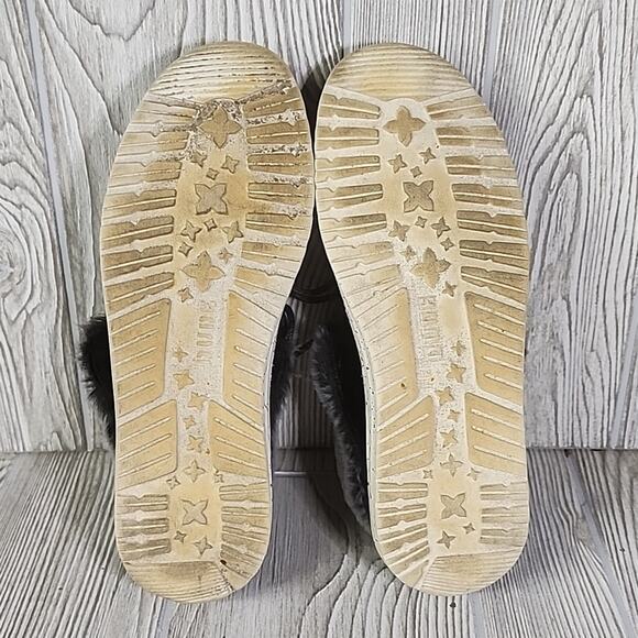 Hey Dude Britt Black Faux Fur Cuff Shoes Ankle Boots Womens Size 9 - Picture 7 of 11